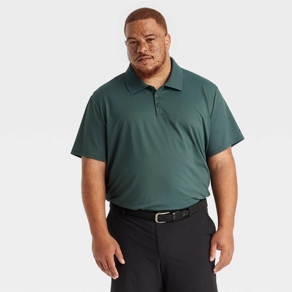 Mens Big Textured Polo Shirt - All In Motion Teal 3XL Product Image