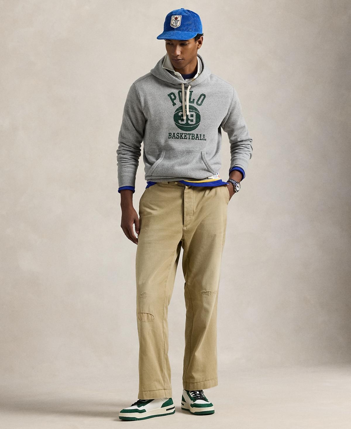 POLO RALPH LAUREN Men's Polo Basketball Fleece Hoodie In Grey Htr Product Image