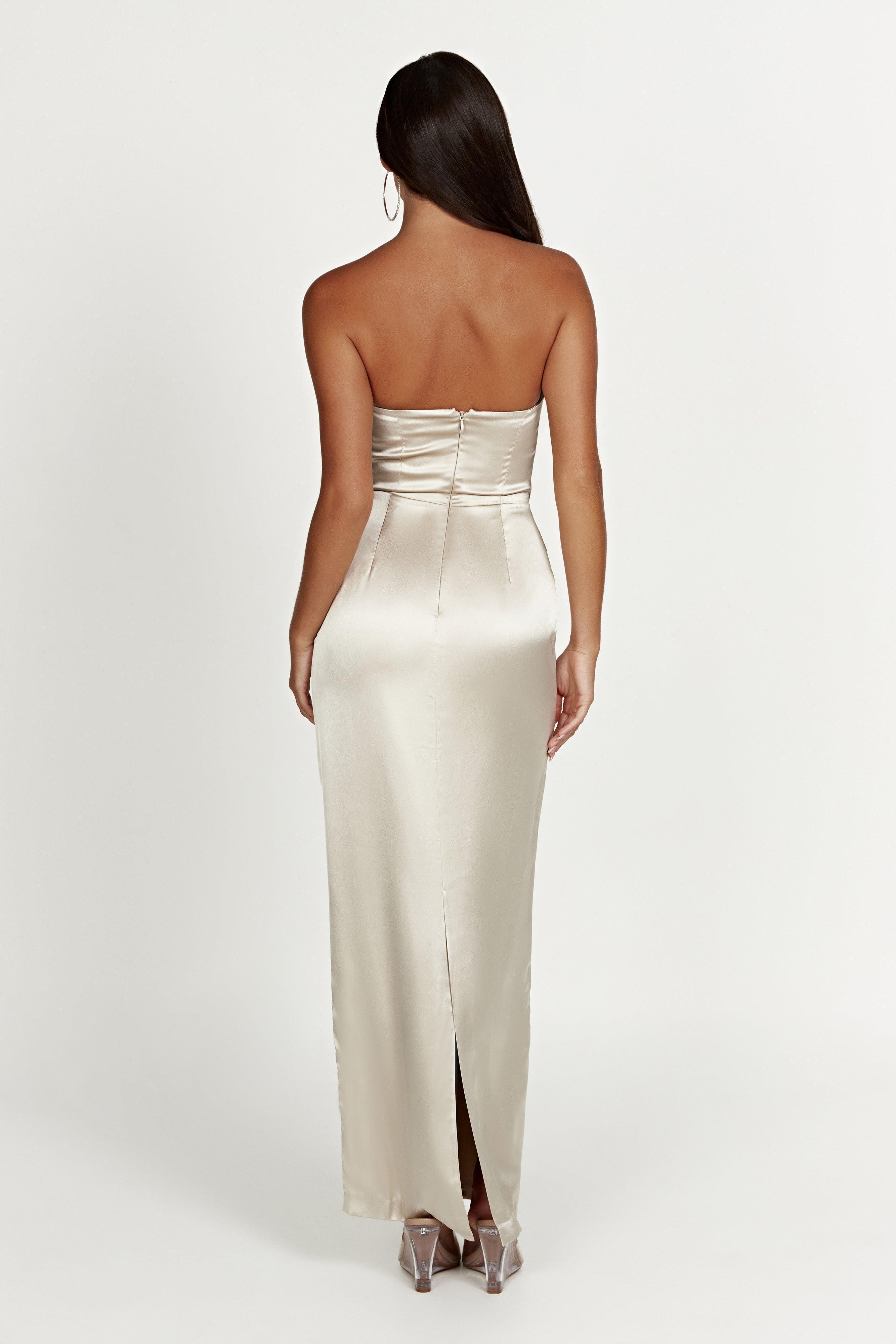 Alanis Strapless Maxi Dress - Champagne Product Image