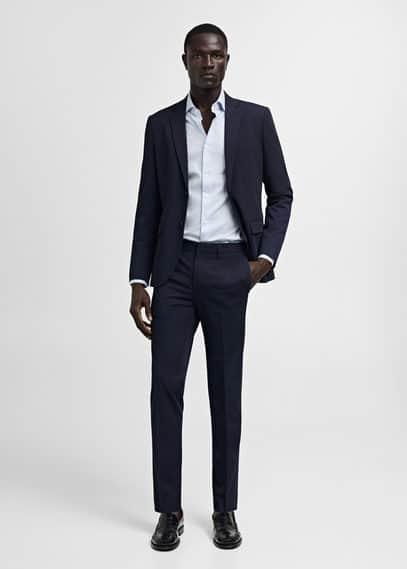 MANGO MAN - Stretch fabric super slim-fit suit pants dark navyMen Product Image