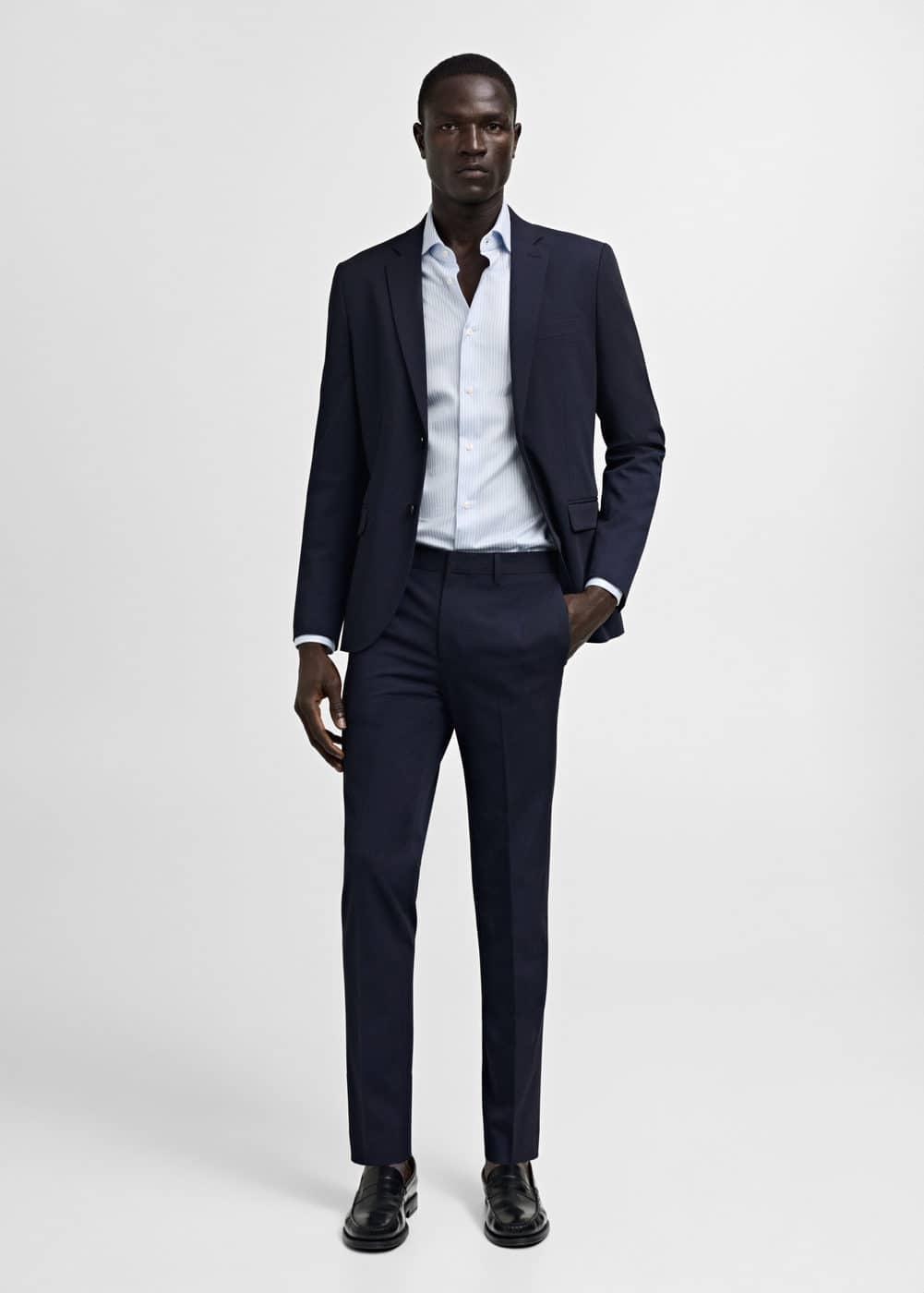 Mango Mens Stretch Fabric Super Slim-Fit Suit Pants Product Image