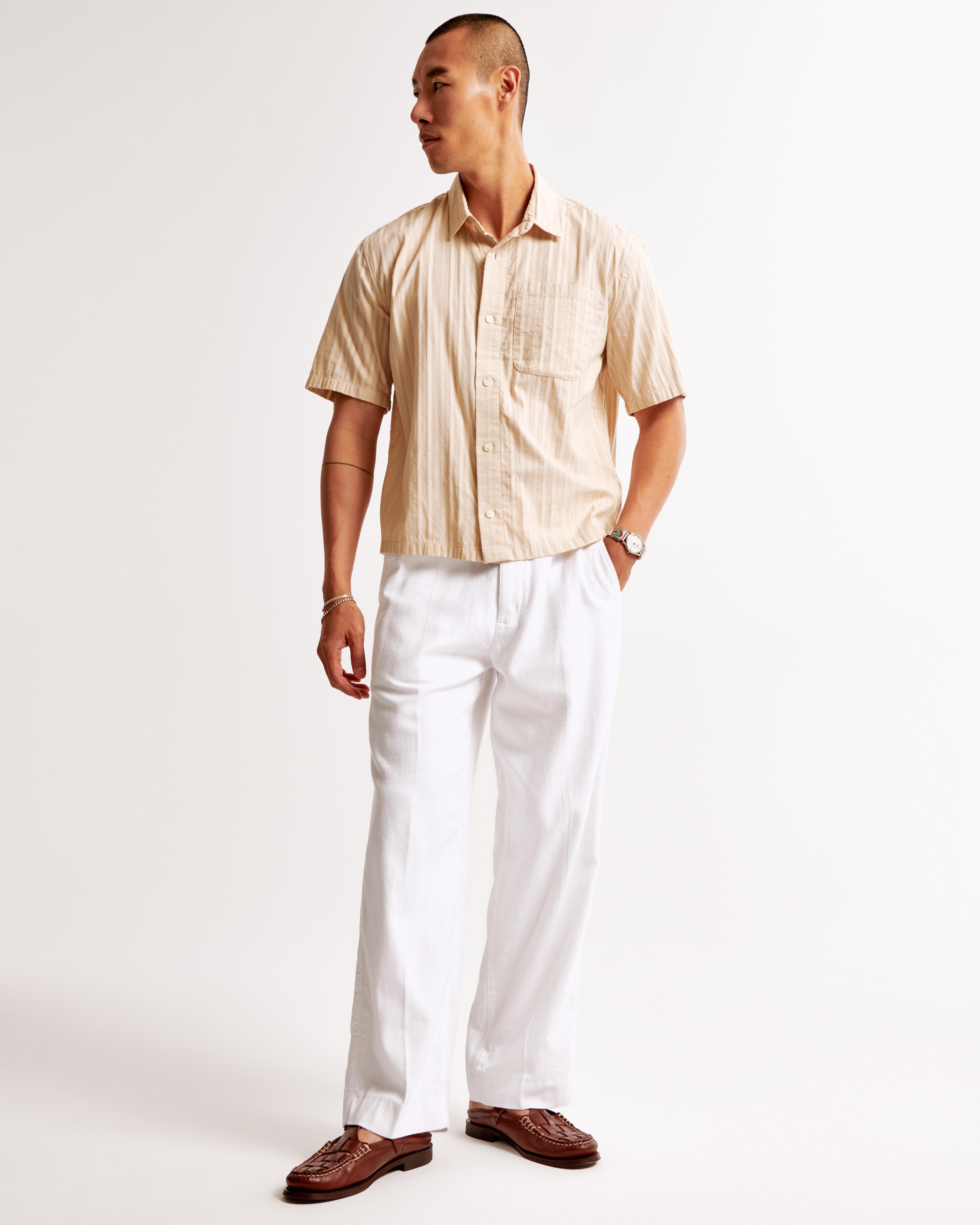 Baggy Linen-Blend Trouser Product Image