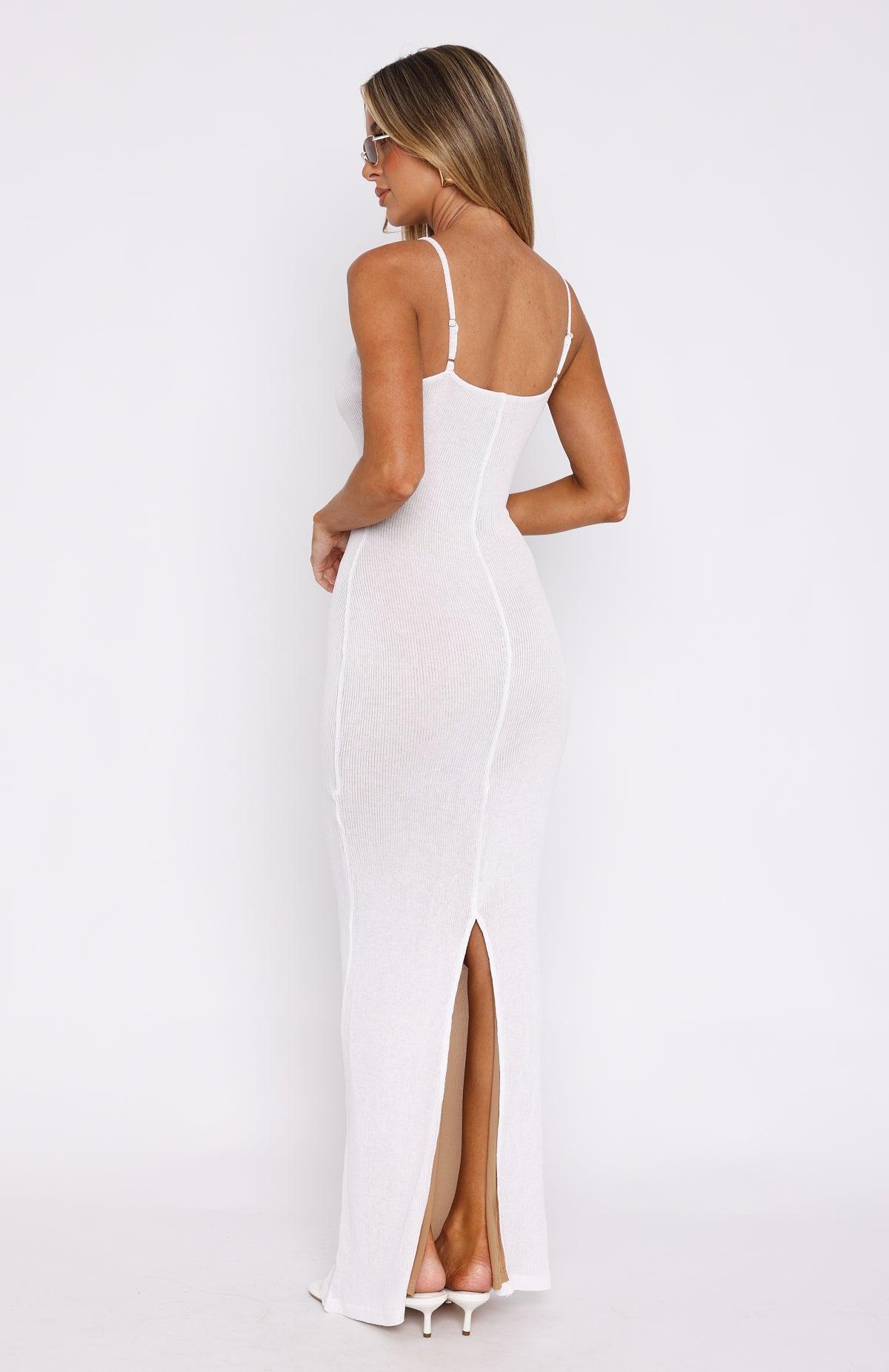 On The Radio Maxi Dress White Product Image