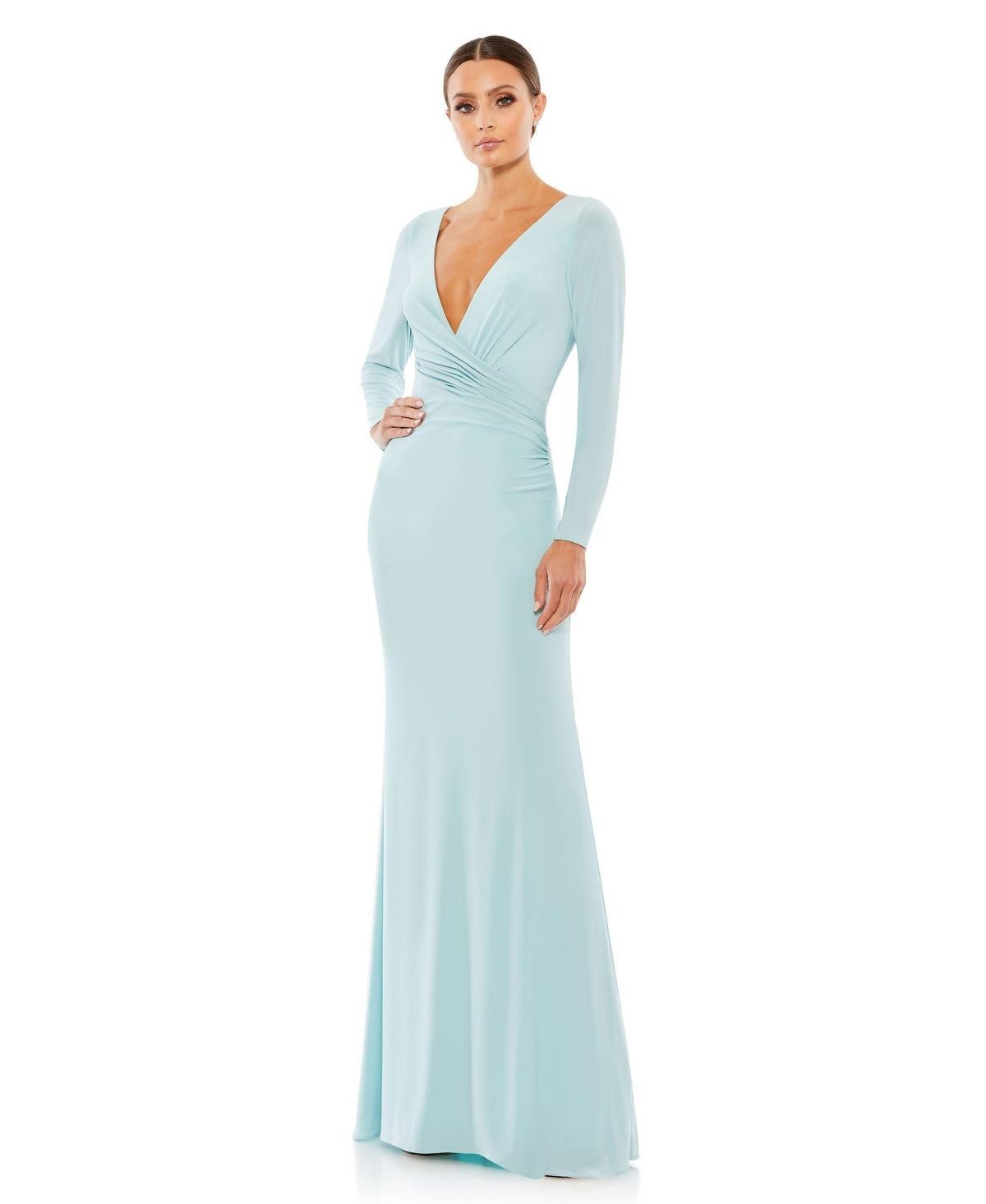 Womens Ieena Jersey Wrap A-Line Gown Product Image