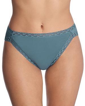 Natori Bliss Lace-Trim Cotton French-Cut Brief Underwear 152058 Product Image