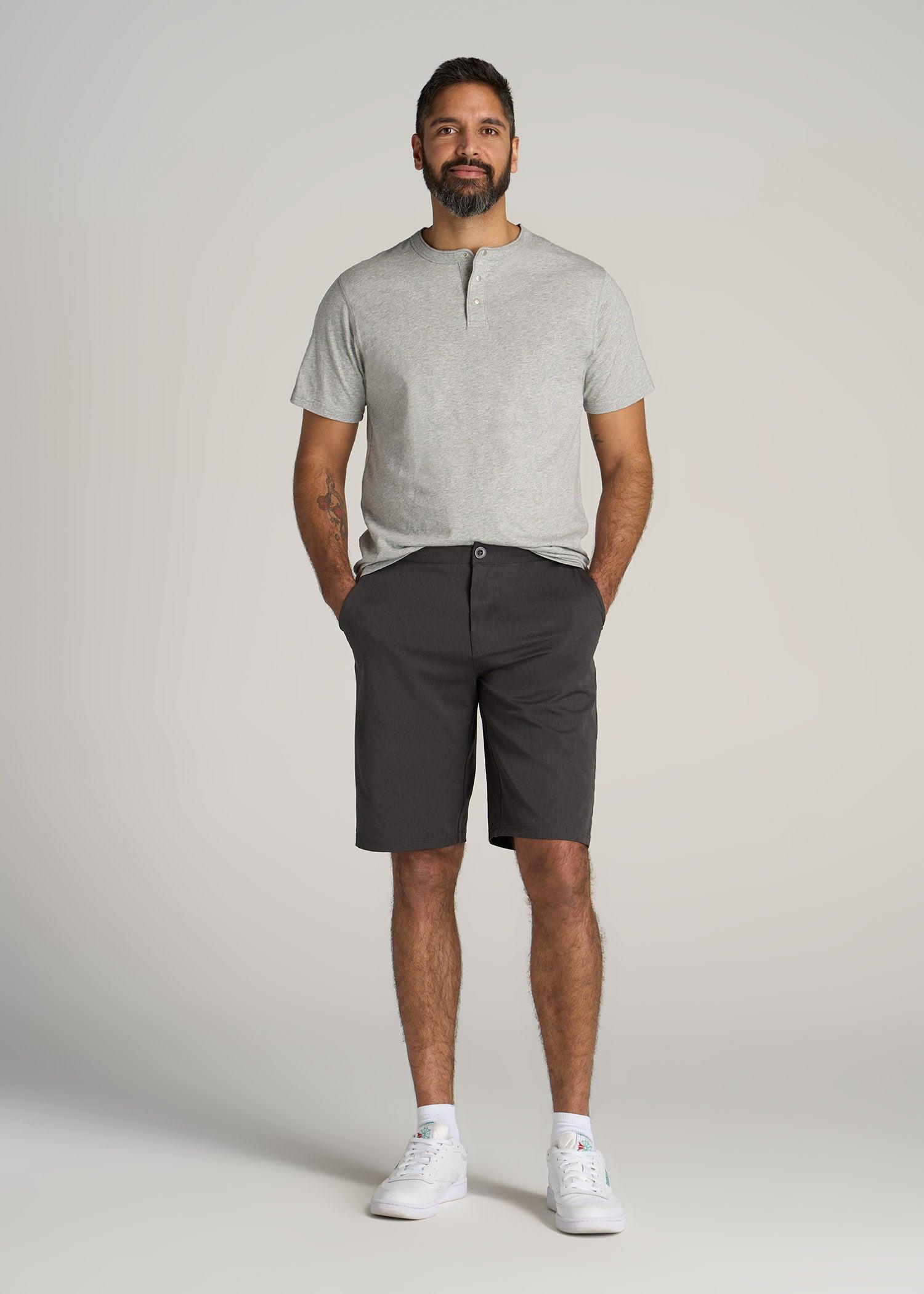 Hybrid Shorts for Tall Men in Anthracite Mix Product Image