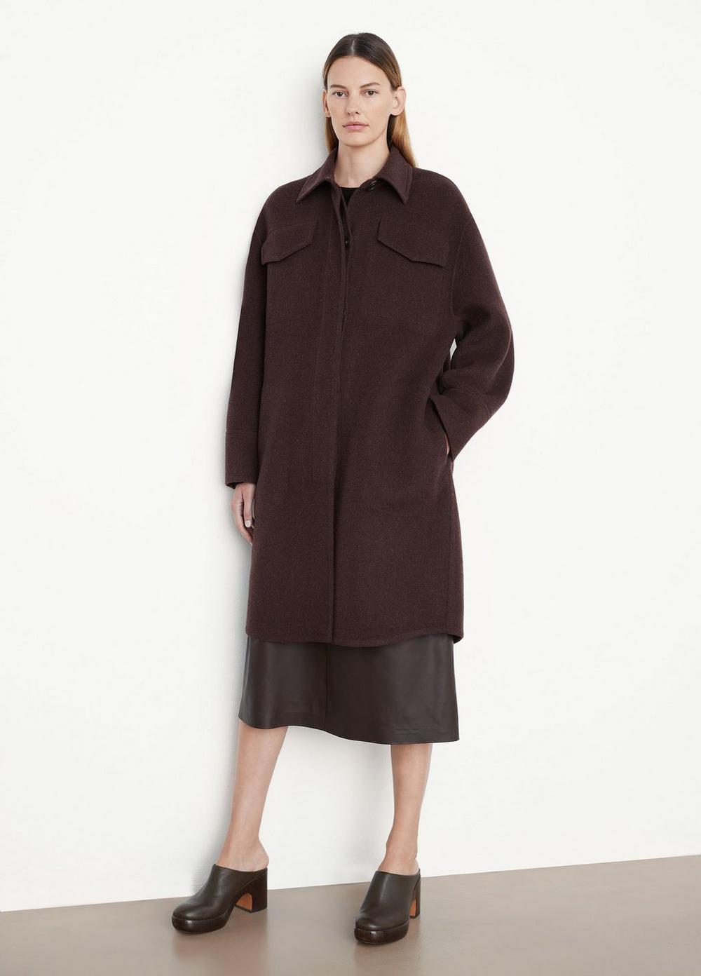 Brushed Wool Shirt Coat Product Image