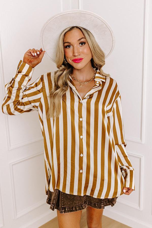 Always On The VIP List Stripe Top Product Image