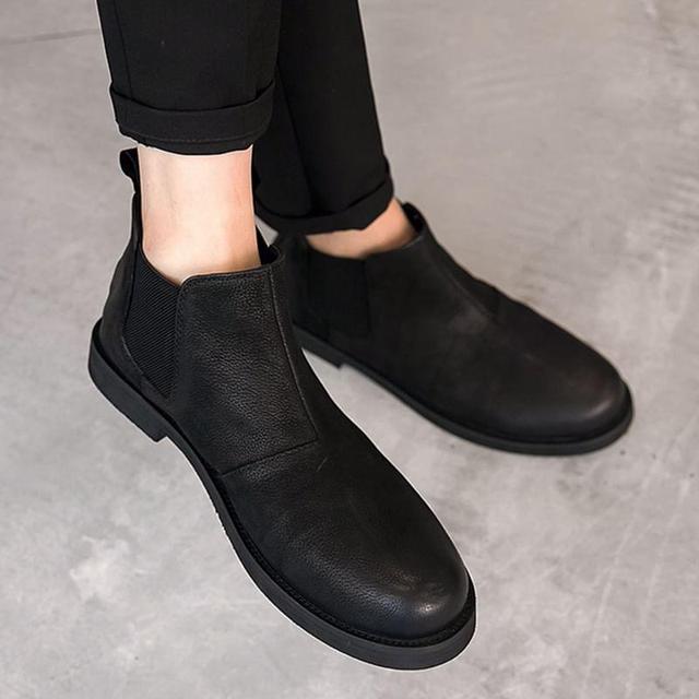 Genuine Leather Ankle Chelsea Boots Product Image