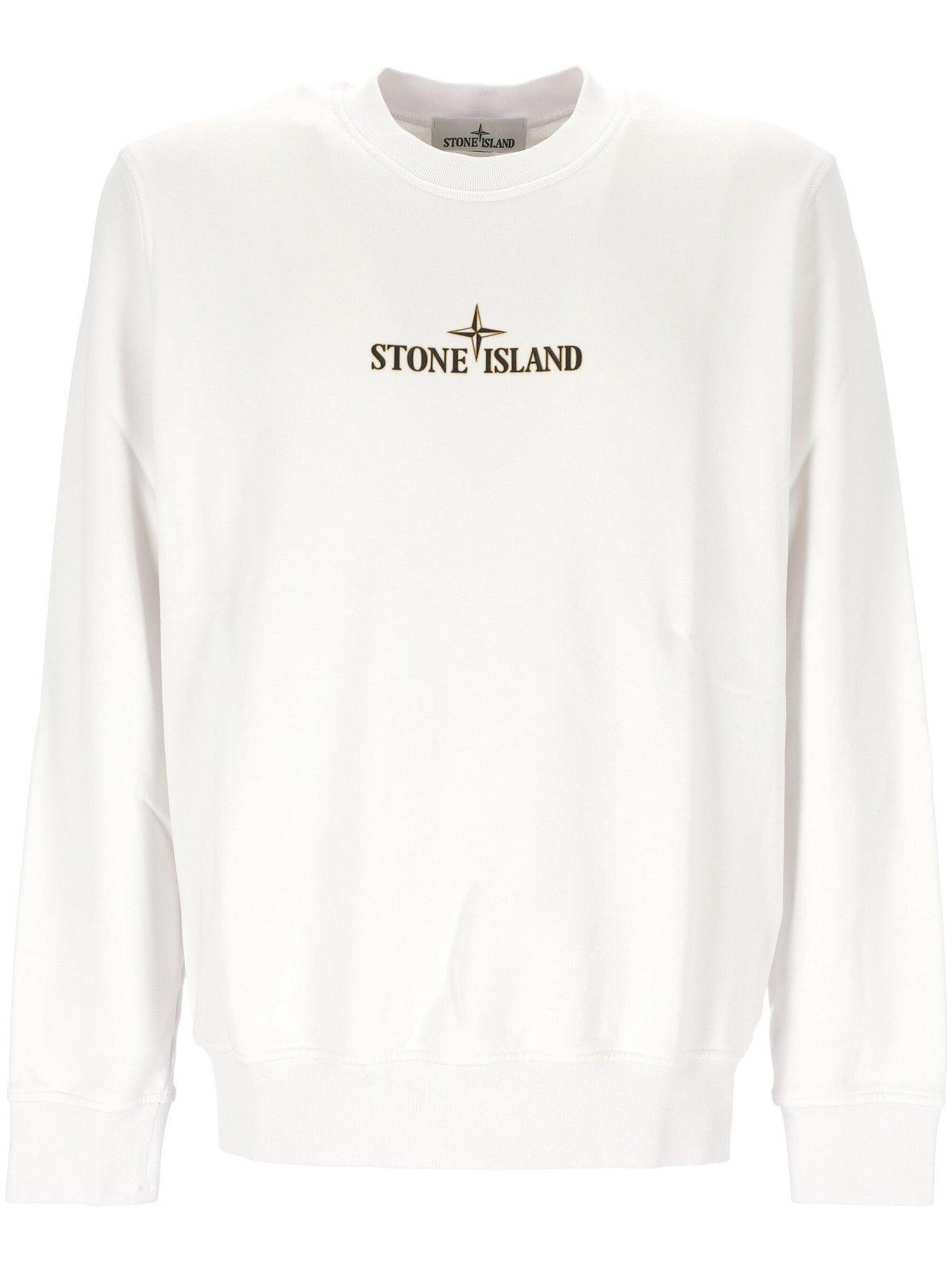 Logo Printed Crewneck Sweatshirt In White Product Image