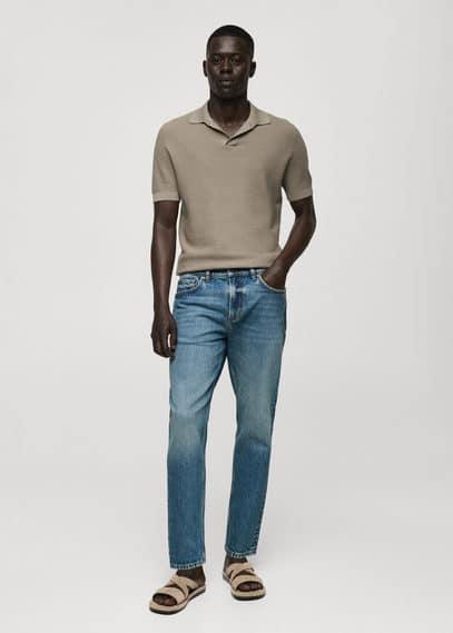 MANGO MAN - Ben tapered fit jeans medium blueMen Product Image