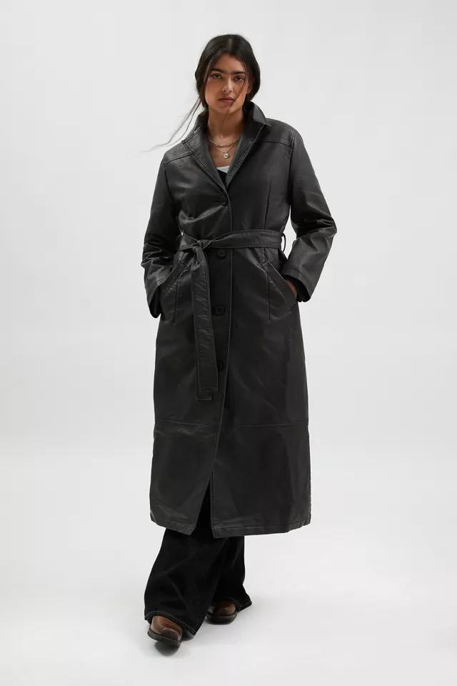 Silence + Noise Luna Faux Leather Trench Coat product image