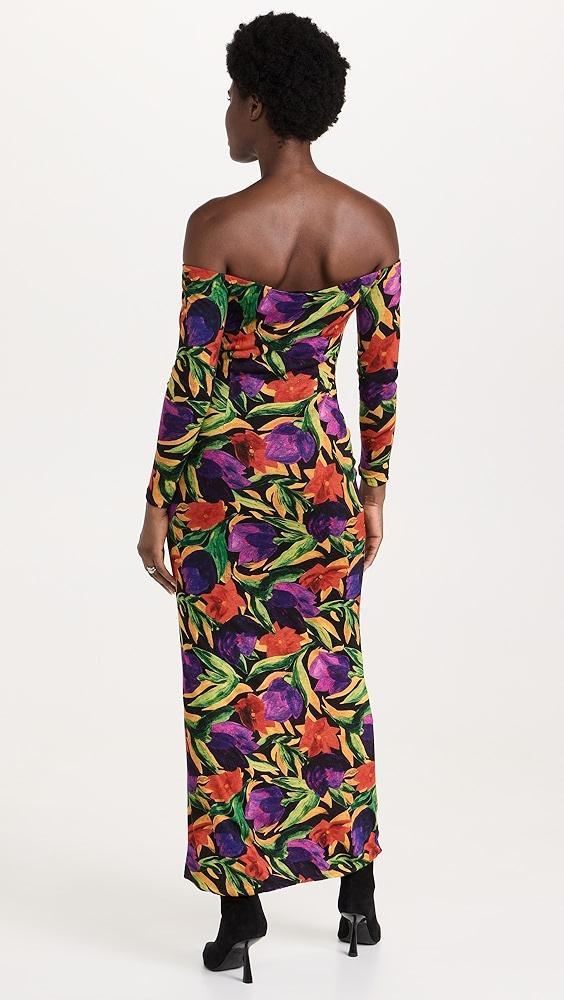 Dur Doux Maxi Floral Diamond Cutout Dress | Shopbop Product Image