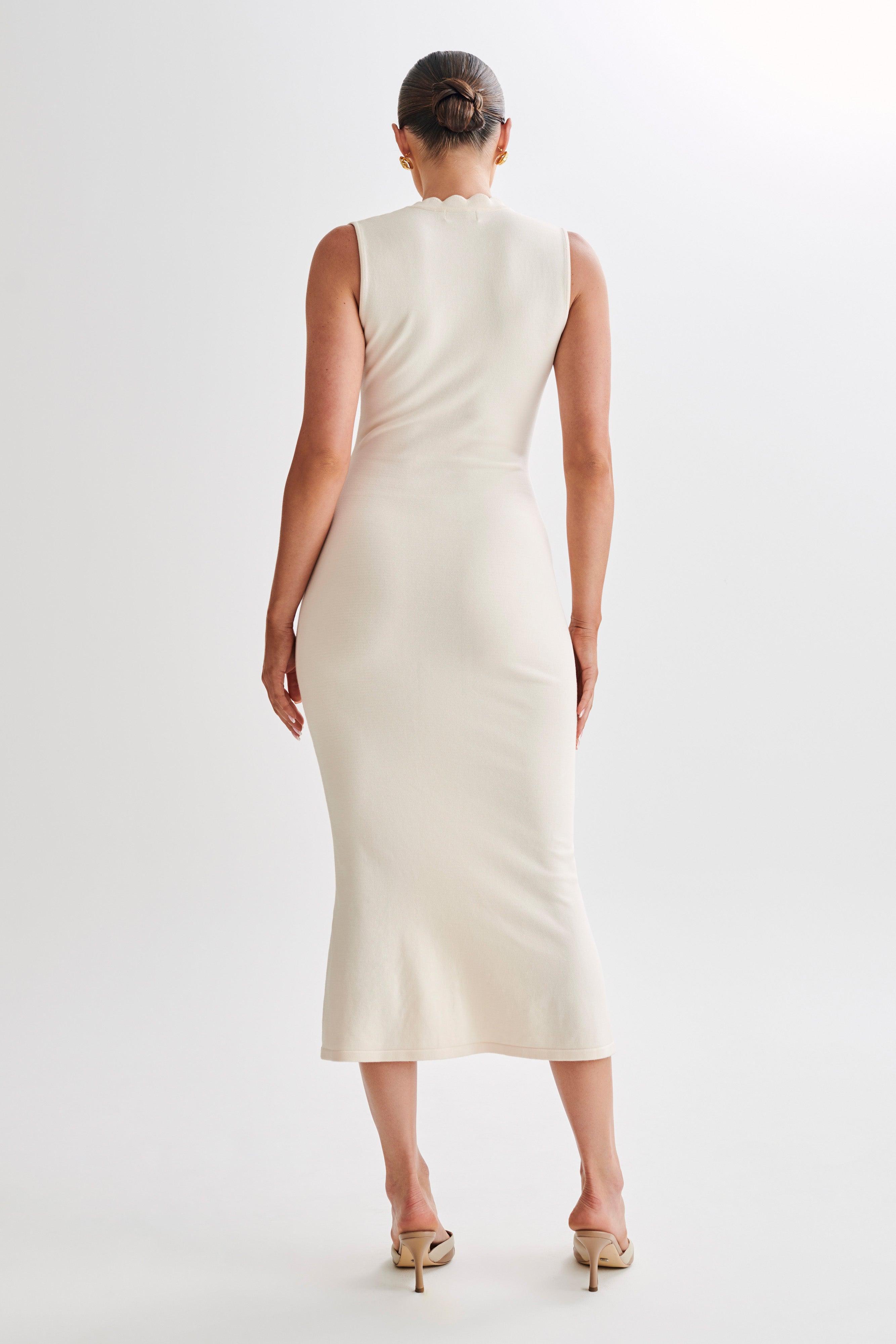 Korva Knit Midi Dress - Ivory Product Image