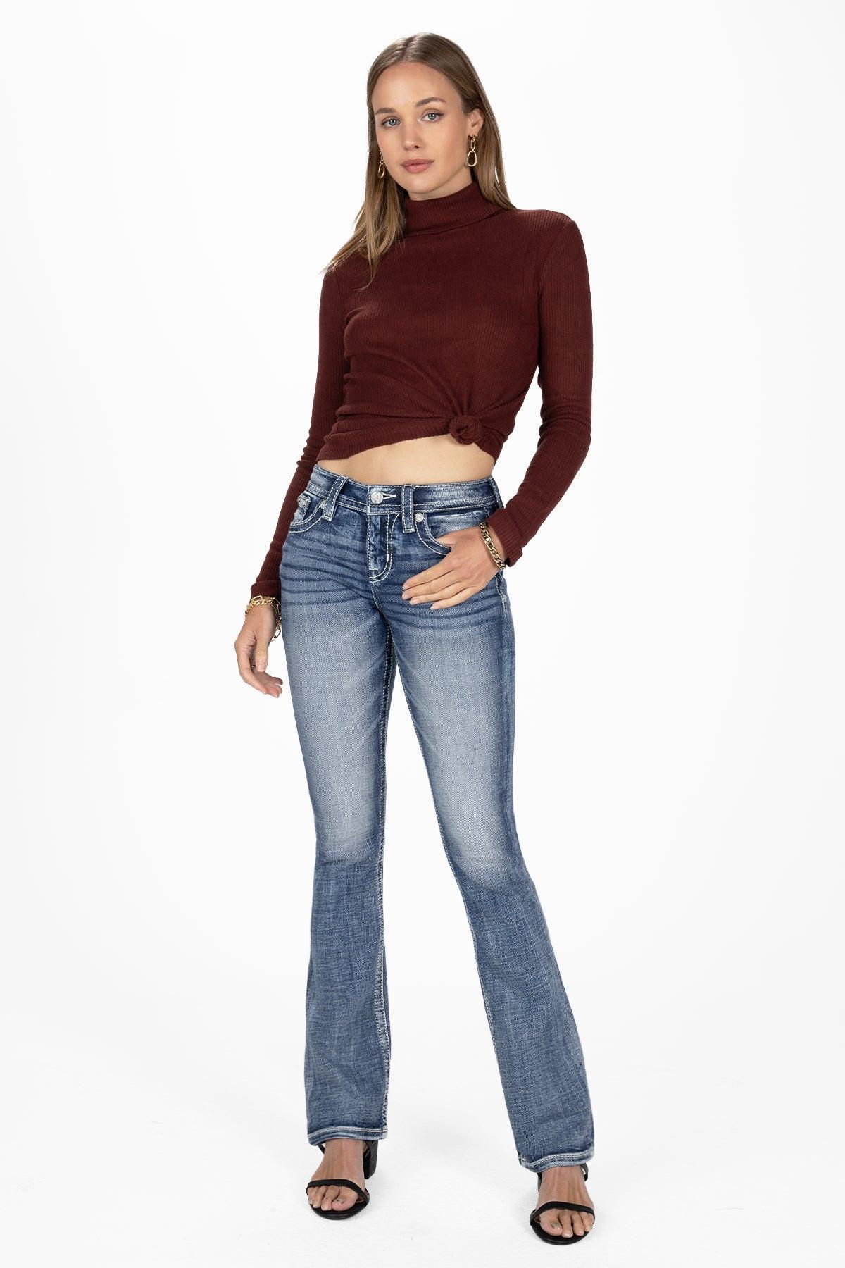 Brown Aztec Dreamcatcher Bootcut Jeans Product Image