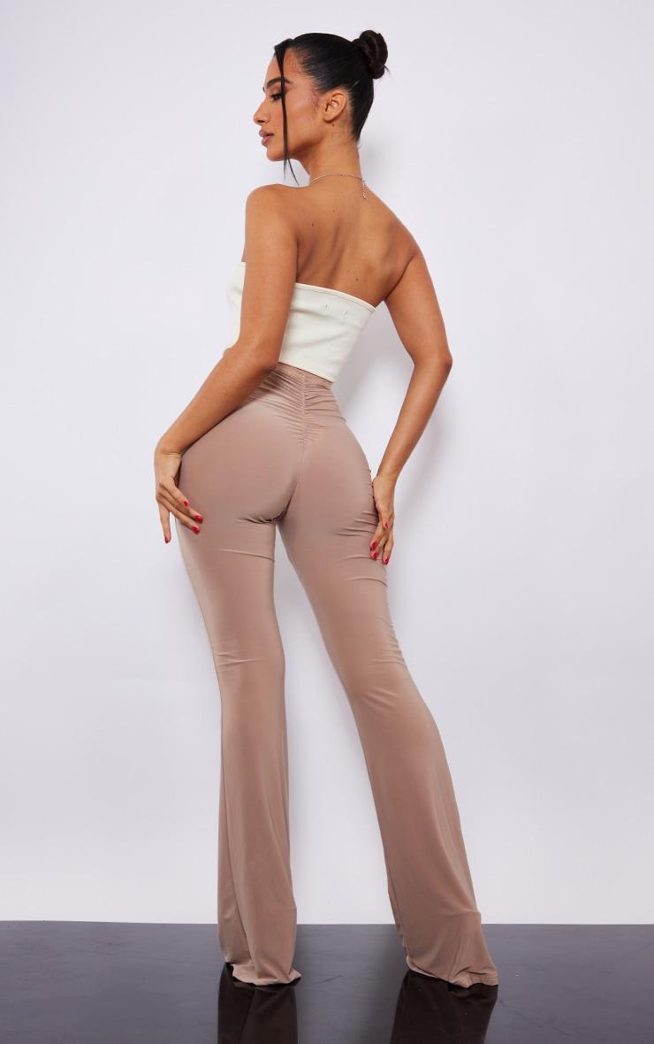  Petite Stone Slinky Ruched Bum Flare Pants product image