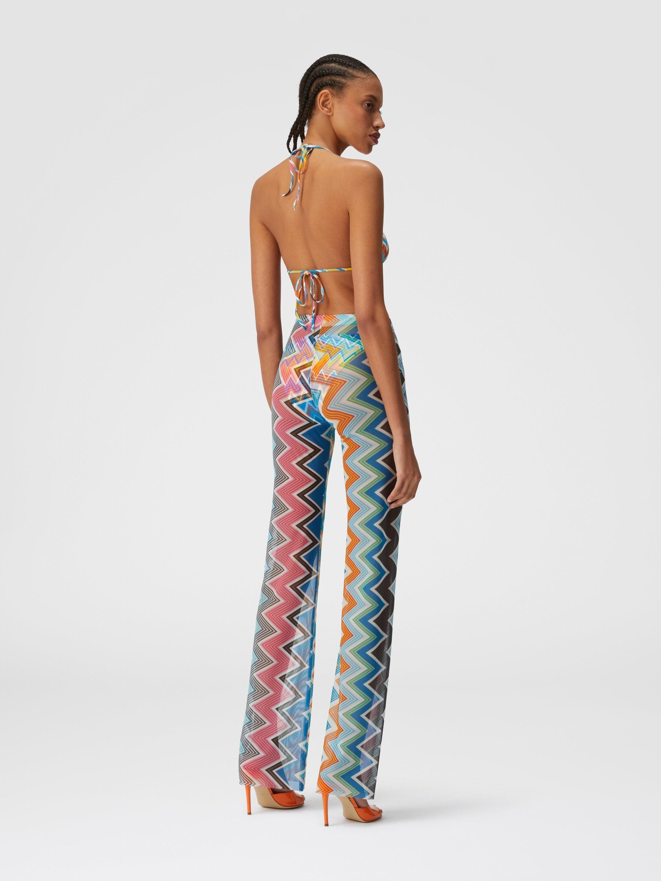 Cover-up trousers in zigzag print tulle Product Image