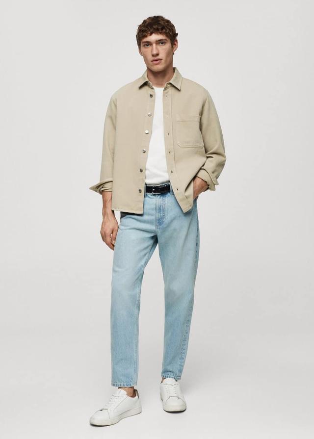 MANGO MAN - Regular-fit overshirt with pocket khakiMen Product Image