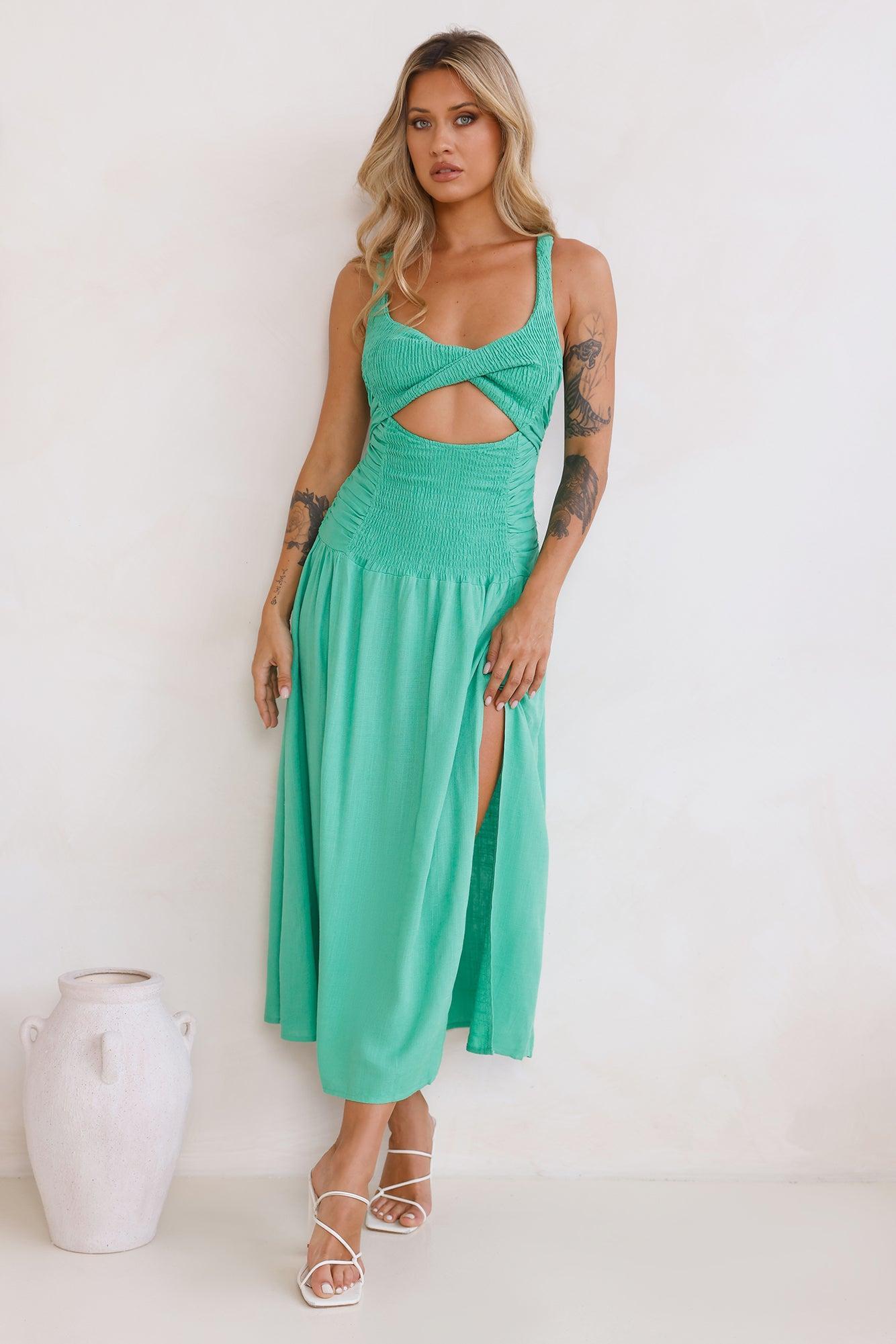 Fairy Lover Maxi Dress Light Green Product Image