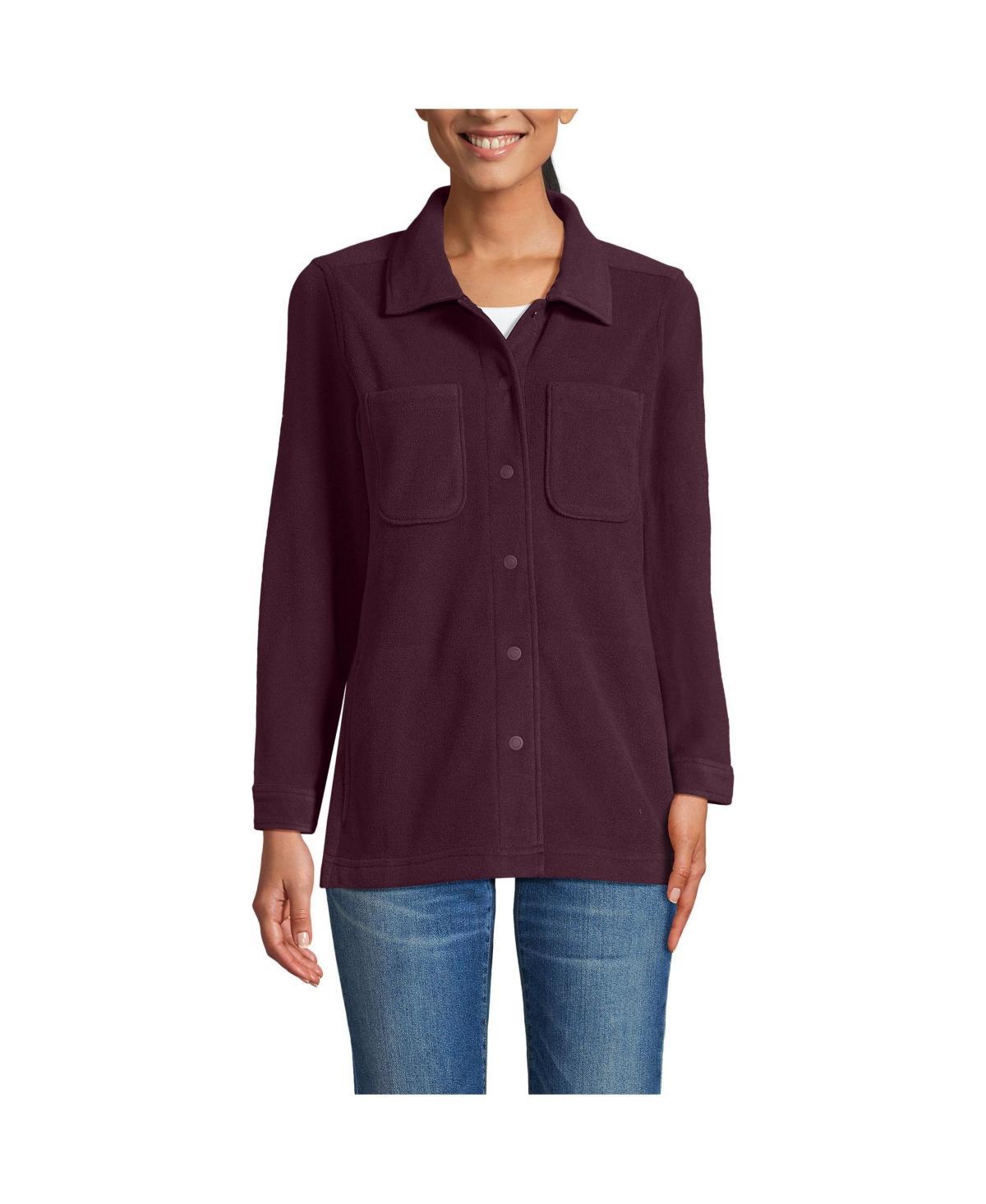 Lands End Womens Anyweather Fleece Shirt Jacket Product Image