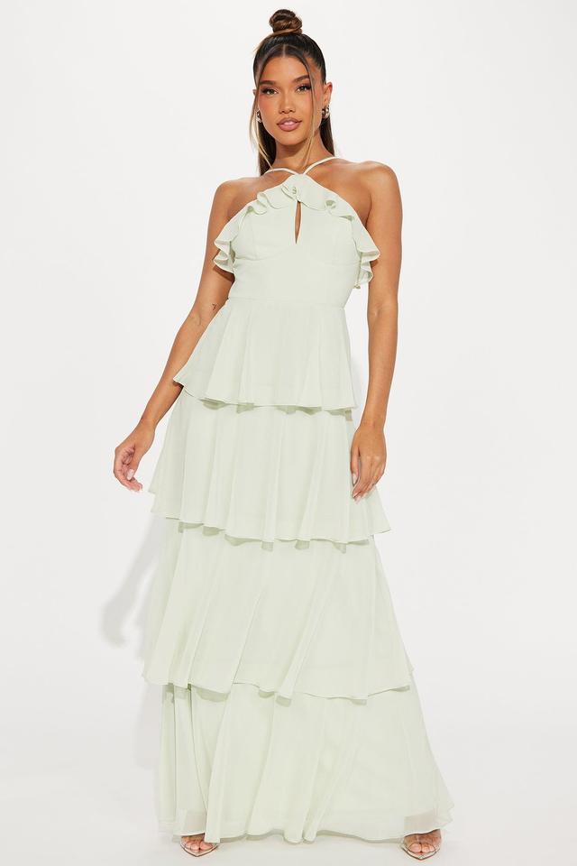 Tabitha Chiffon Maxi Dress - Sage Product Image