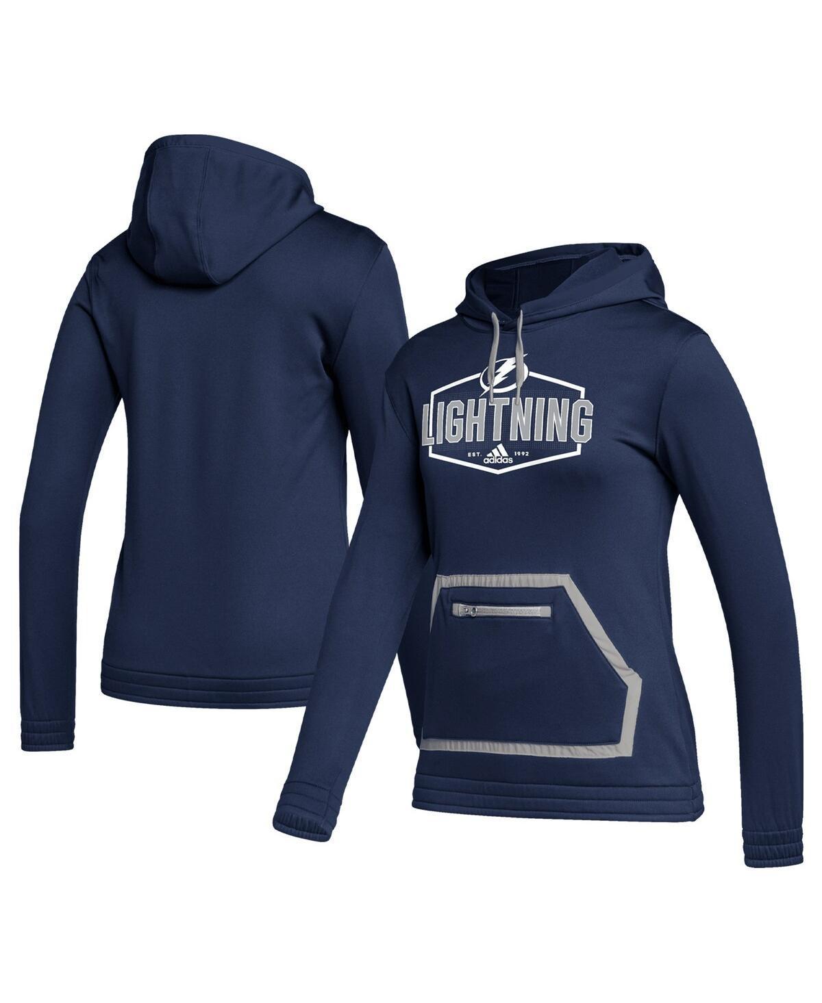 Womens adidas Blue Tampa Bay Lightning Team Pullover Hoodie Product Image