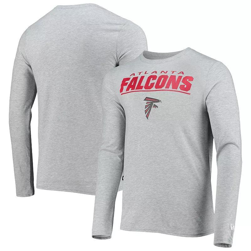 Mens New Era Heathered Gray Atlanta Falcons Combine Authentic Stated Long Sleeve T-shirt Product Image