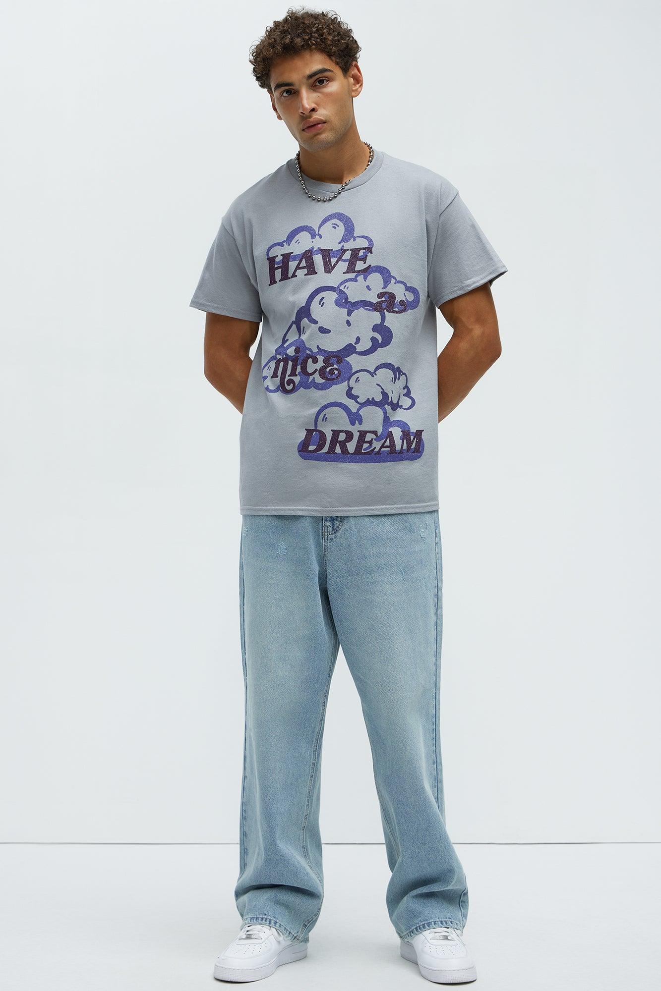 Have A Nice Dream Short Sleeve Tee - Light Grey Product Image