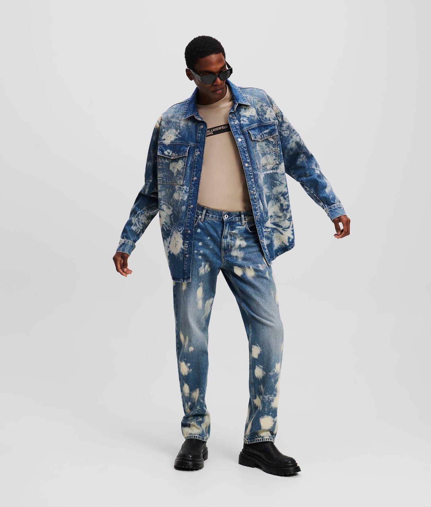 BLEACHED STRAIGHT JEANS Product Image