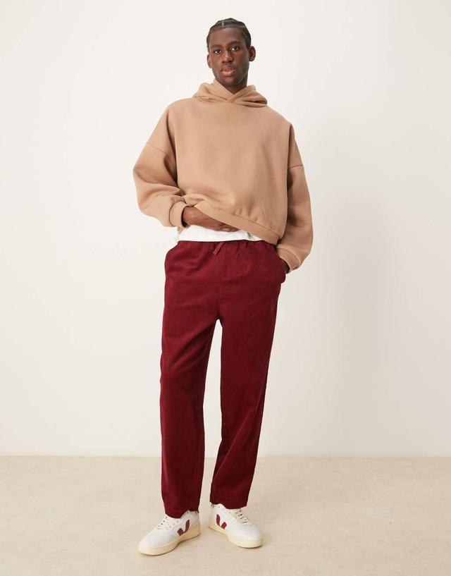 ASOS DESIGN extreme oversized cropped hoodie in mbeige Product Image