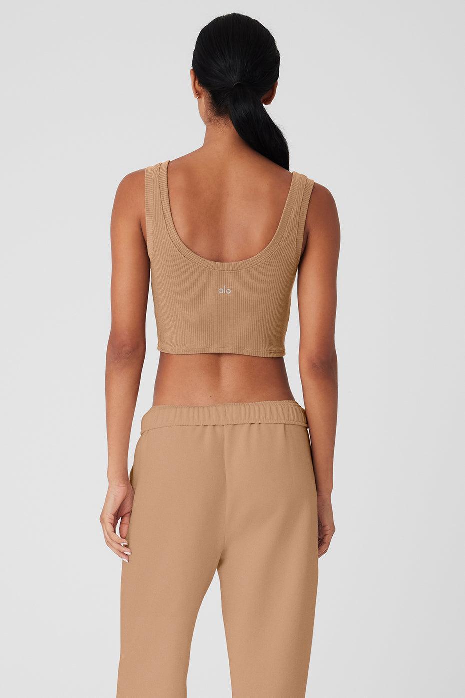 Ribbed Wellness Tank - Toasted Almond Female Product Image