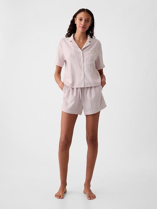 Linen-Blend PJ Shorts Product Image