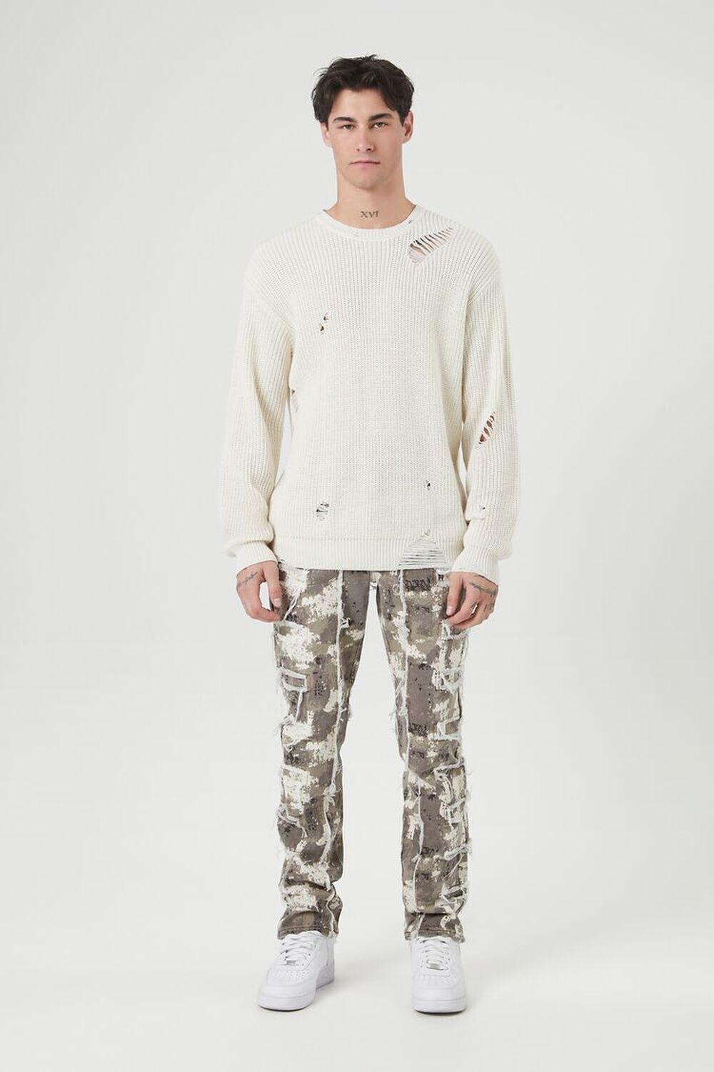 Distressed Camo Print Slim-Fit Jeans | Forever 21 Product Image