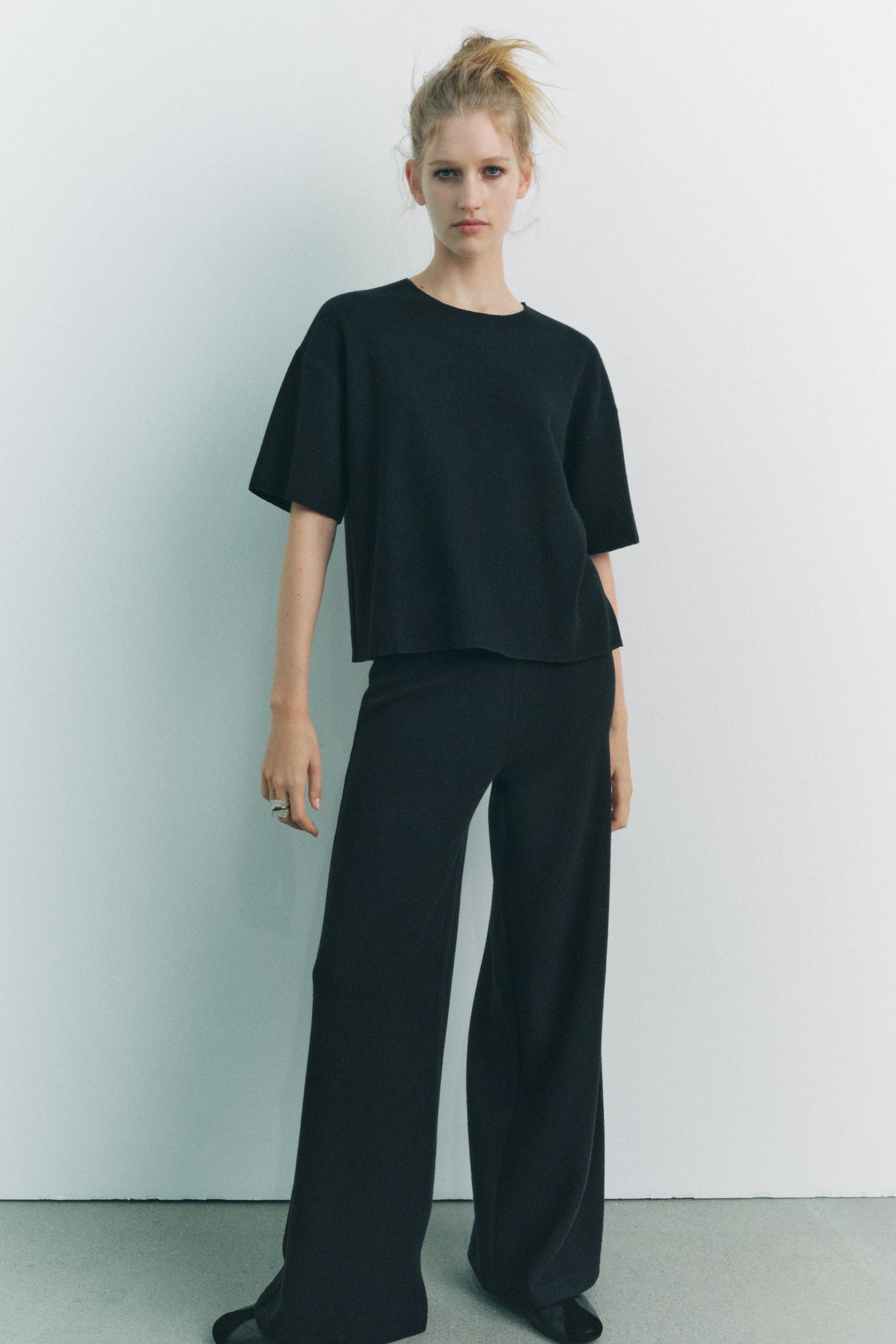 SOFT FEEL RIBBED PANTS product image