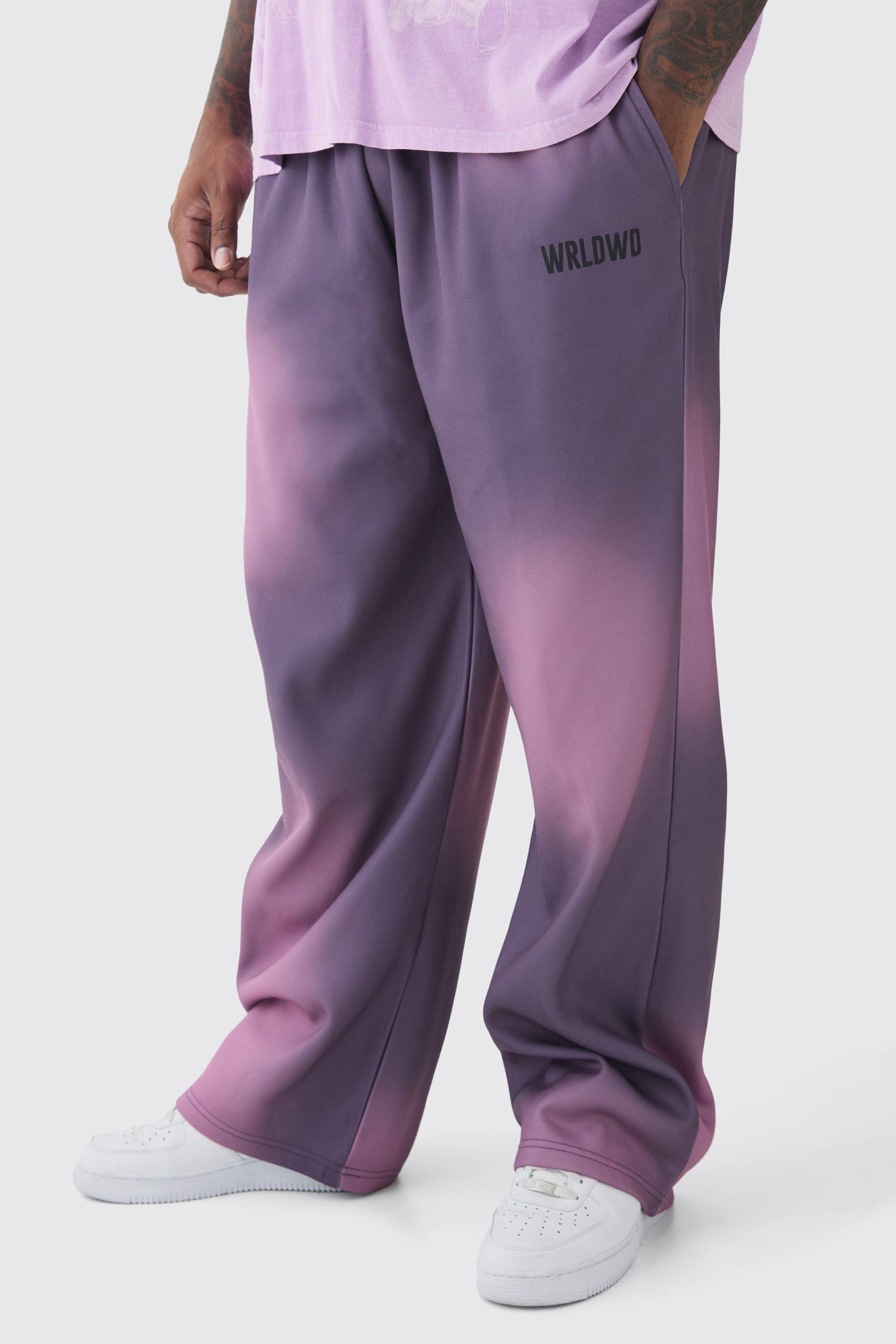 Plus Oversized Wash Print Sweatpants | boohooMAN USA Product Image