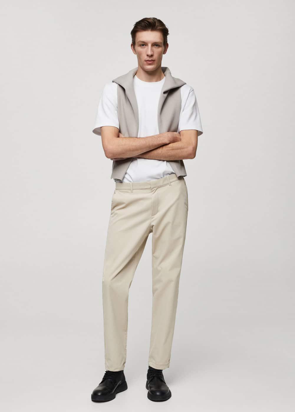 Mango Mens Solotex Slim-Fit Pants Product Image