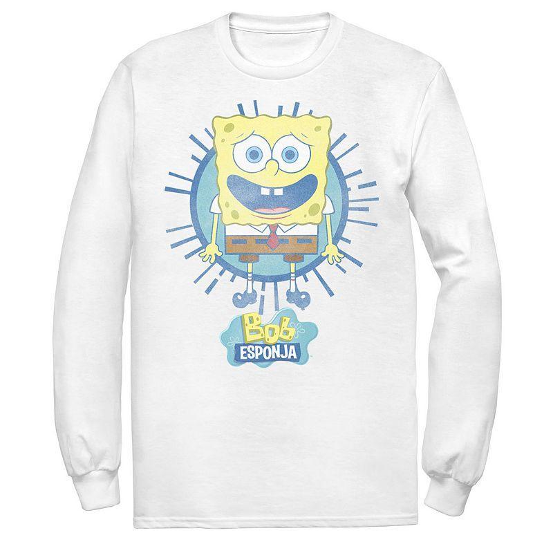 Mens Nickelodeon SpongeBob SquarePants Bob Rays Spanish Tee Athletic Grey Product Image