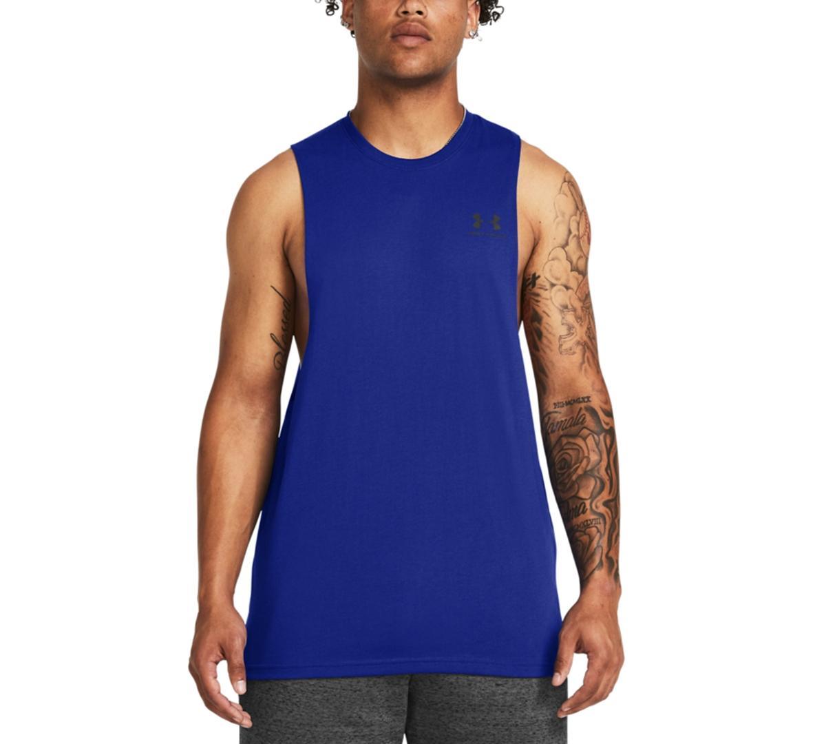 Mens Under Armour Left Chest Cut-Off Tank Product Image