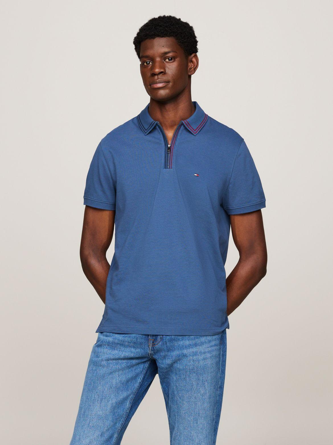 Regular Fit Tipped Zip Polo Product Image