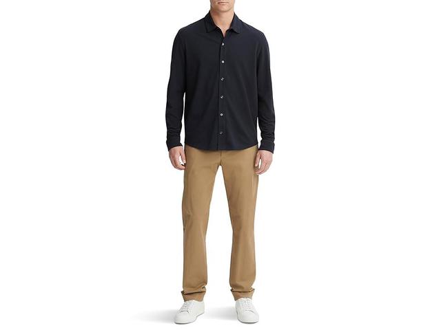 Vince Cotton Piqu Knit Button-Up Shirt Product Image