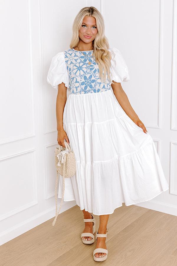 Southern Smiles Crochet Midi in Sky Blue Product Image