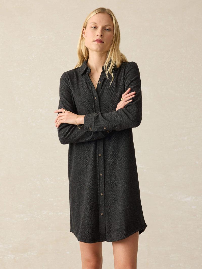 Legend™ Sweater Dress - Heathered Black Twill Product Image