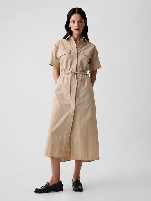 Striped Midi Shirtdress Product Image