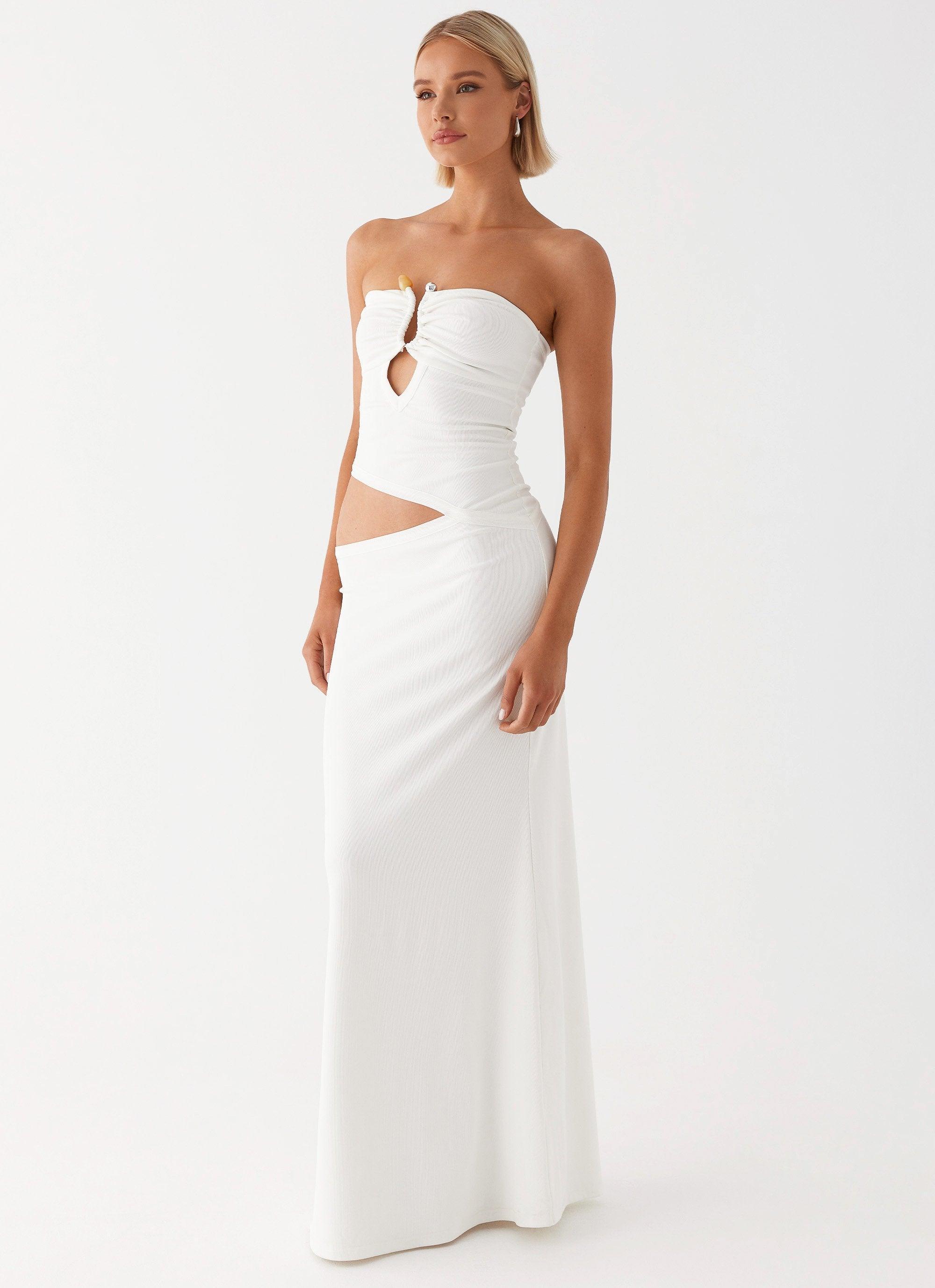 Wild Roses Maxi Dress - White Product Image