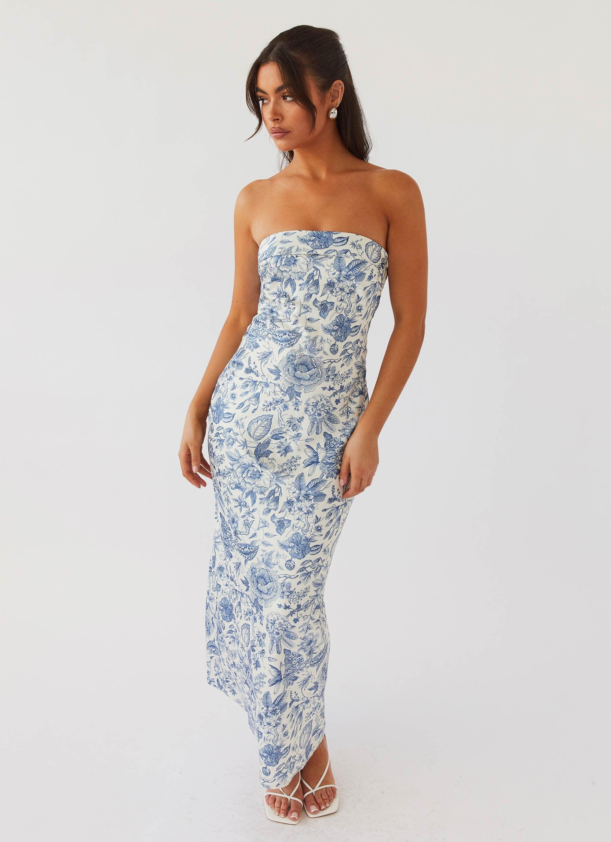 Summer Lover Maxi Dress - Blue Paisley Product Image