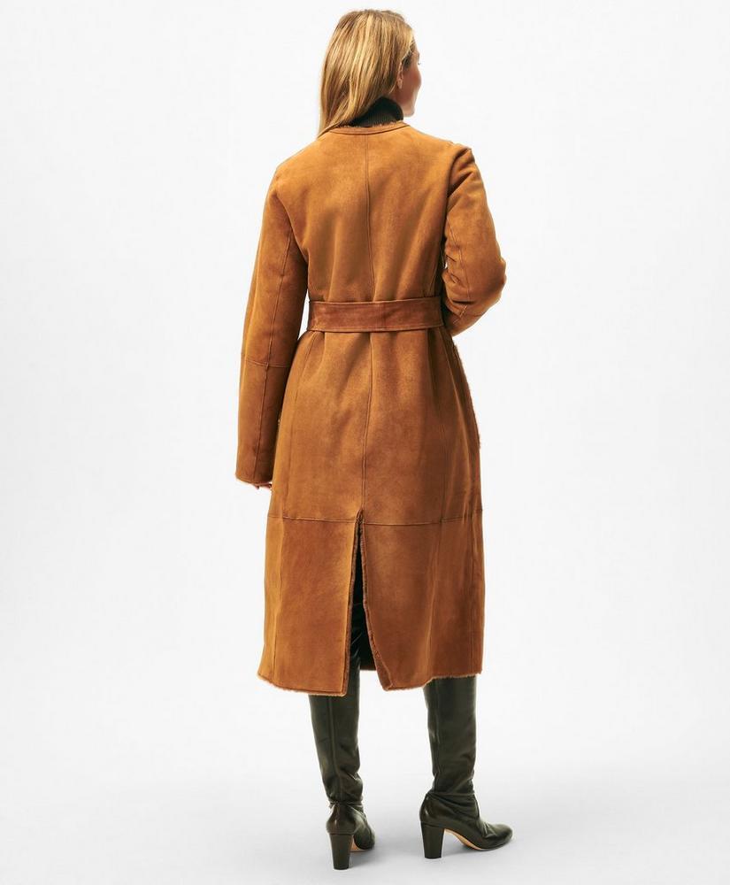 Reversible Belted Shearling Coat Product Image