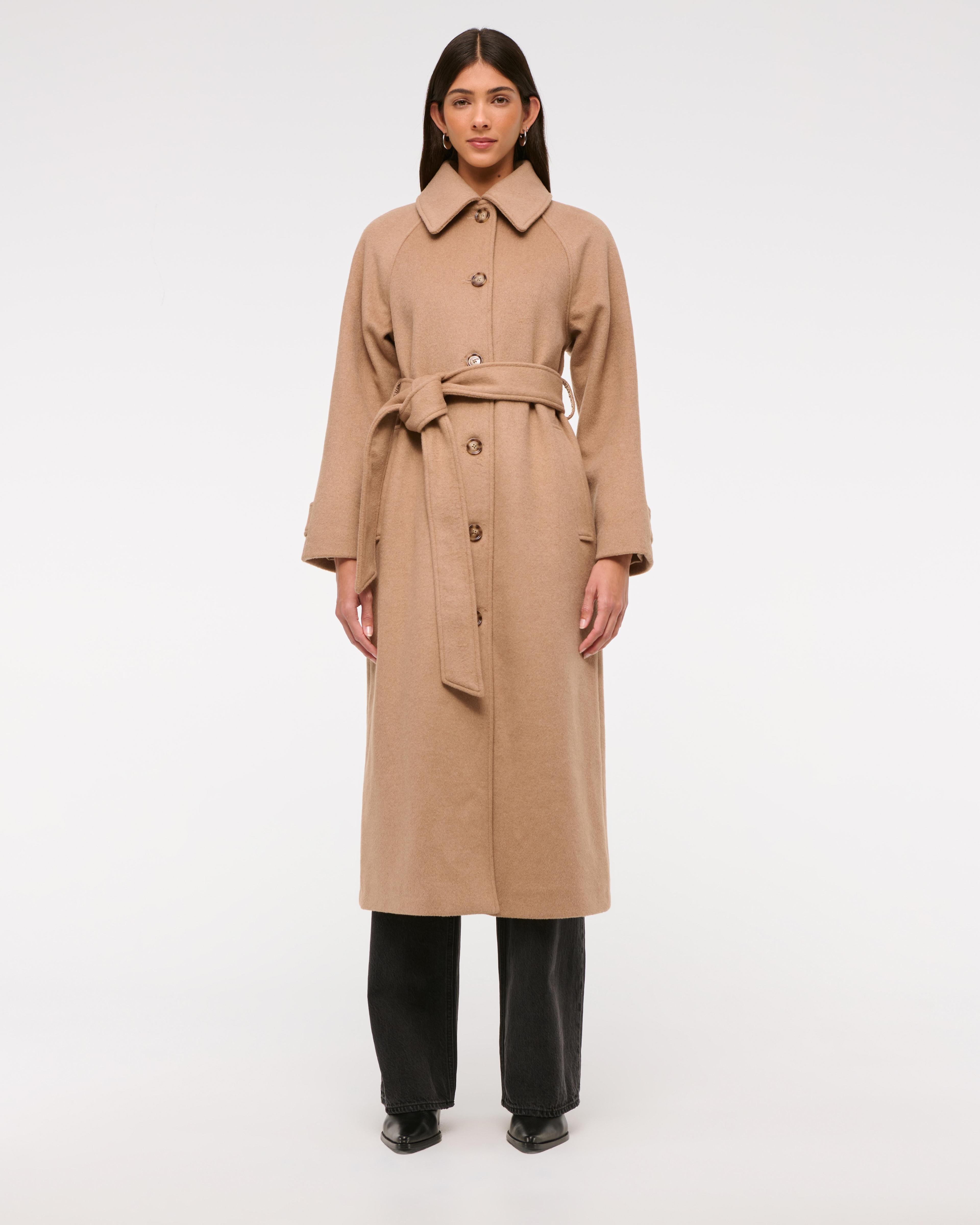 Wool-Blend Belted Coat product image