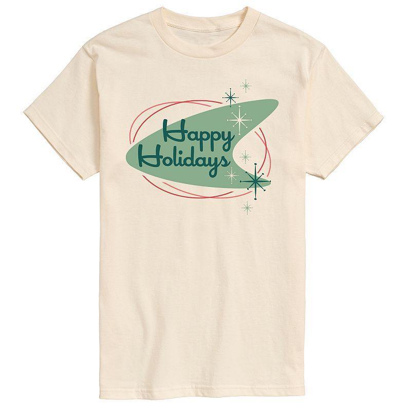 Mens Happy Holidays Sign Graphic Tee Product Image