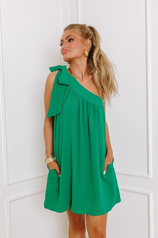 Flirty At Heart Shift Dress In Emerald Product Image