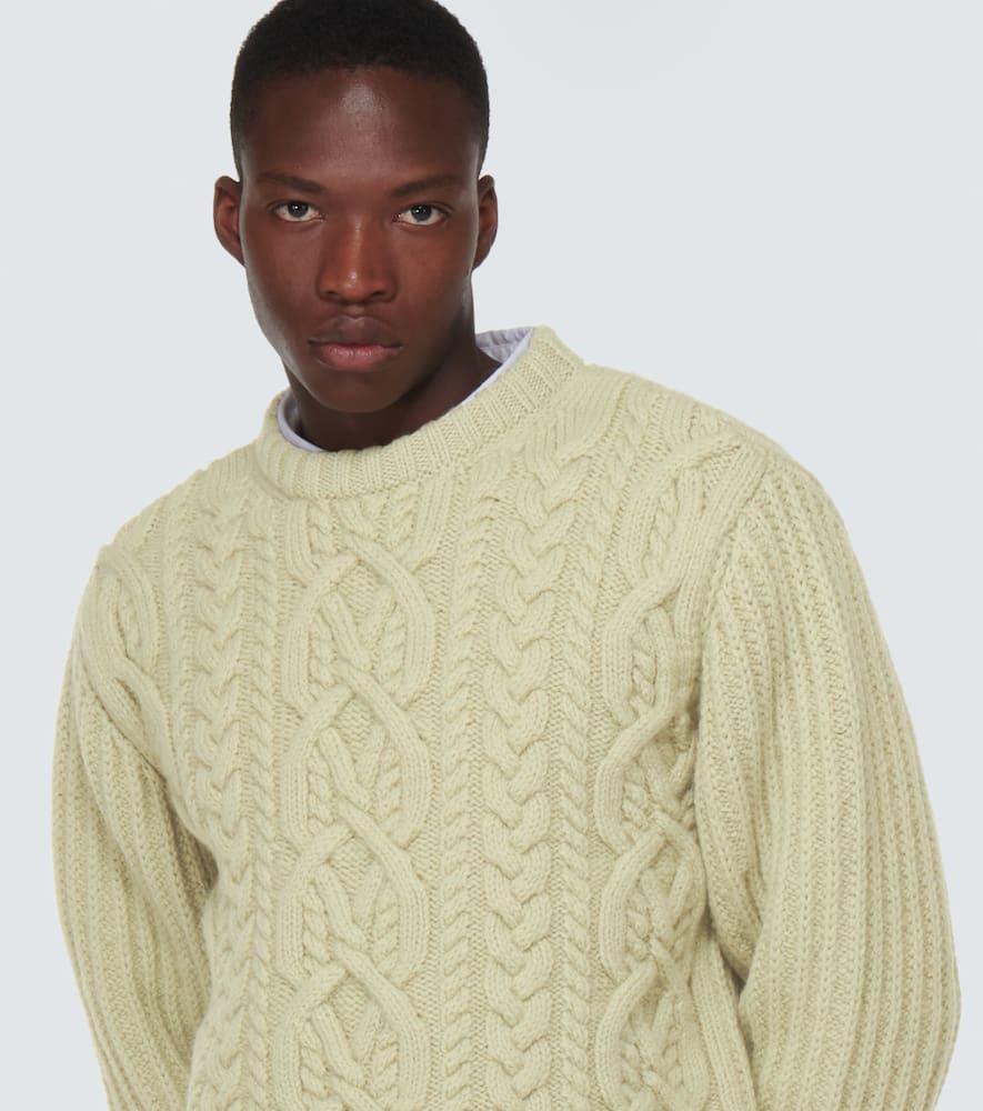 DRIES VAN NOTEN Green Crewneck Sweater In Light Green Product Image